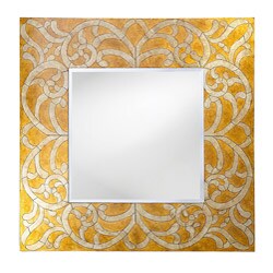 Gold and Silver Scrolls Mirror