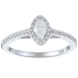 14k White Gold 1/3ct TDW Diamond Engagement Ring (H-I, I1-I2)