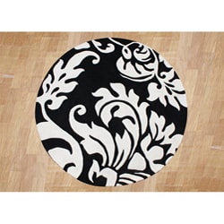 Hand-tufted White Wool Rug (6' Round)