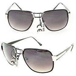 SWG Men's 7189 Black Aviator Sunglasses