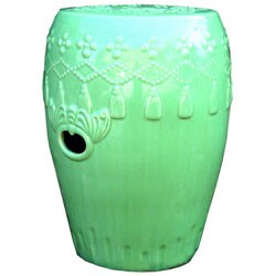 Hanging Tassel Green Apple Ceramic Stool