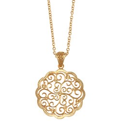 Caribe Gold 14k Gold over Sterling Silver 18-inch Laguna Necklace