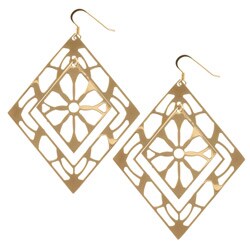 Caribe Gold 14k Gold over Sterling Silver Toledo Drop Earrings