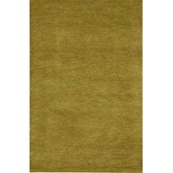 Hand-woven Bosstyn Green Felted Wool Rug (2' x 3')