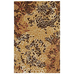 Hand-tufted Arias Gold Wool Rug (2' x 3')