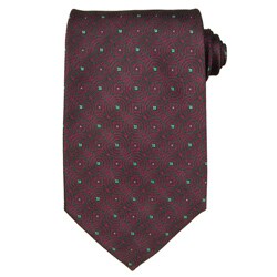 Etro Milano Men's Silk Pink Patterned Tie