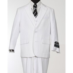 Ferrecci Boy's White 3-piece Suit