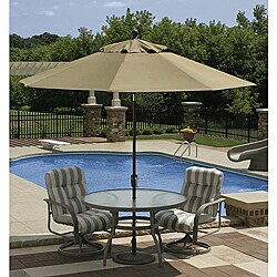 Swim Time 9-foot Octagon Acrylic Cocoa Market Umbrella