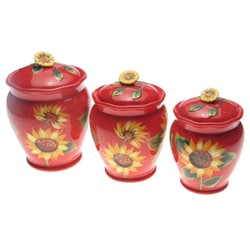 Certified International Sun Blossom 3-piece Canister Set