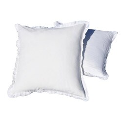 Ruffled White Pillow Cases (Set of 2)