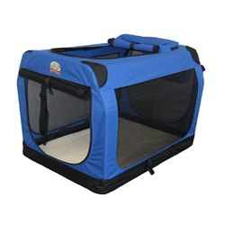 Go Pet Club Blue 32-inch Soft Folding Dog Crate House