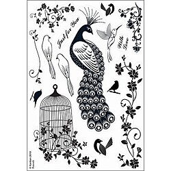 Birds Of Paradise 'Peacock' Clear Acrylic Stamps