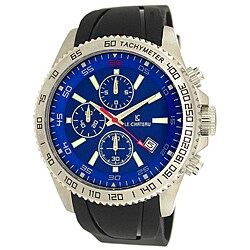 Le Chateau Men's Sport Dinamica Steel Chronograph Rubber Band Watch