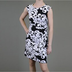 JFW Women's Shirred Sleeveless Shift Dress