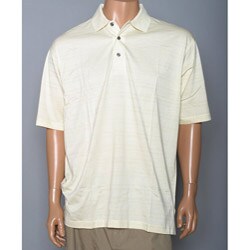 Aureus Men's Fossil Shadow Stripe Golf Polo