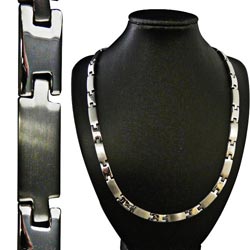 Magnetic Stainless Steel Thick H Necklace