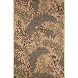 Palm Leaf Green Rug (3'3 x 4'11)