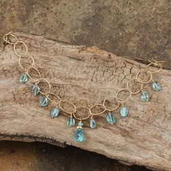 Rafia 14k Goldfill Light Apatite Chain Necklace