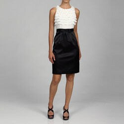 Adrianna Papell Women's Ruffled Chiffon Bodice Evening Dress
