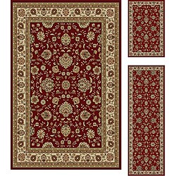 Multi Collection Set of 3 Area Rugs (1'8x2'8, 1'8x5', 5'x7')