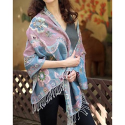 Wool 'Summer Harmony' Shawl (India)