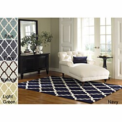 Hand-hooked Alexa Mod Trellis Rug (3'6 x 5'6)