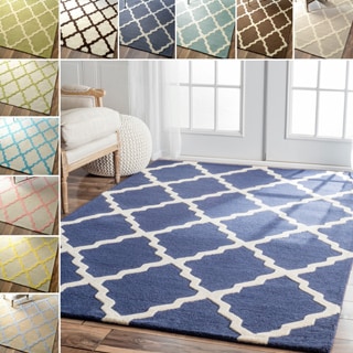 Price Aquify nuLOOM Hand-hooked Alexa Moroccan Trellis Wool Rug (3'6 x 5'6)