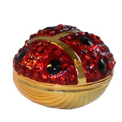 Cristiani Pave Crystal Ladybug Trinket Box