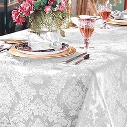 Vienna Damask White 60x84 Oblong Tablecloth