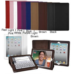 Apple iPad 2 Leatherette Folding Stand Case with Screen Protector