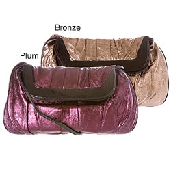 Franchi Fran Metallic Leather Clutch