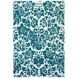 Hand-tufted Fenway Aqua Wool Rug (8' x 11')