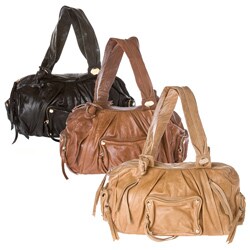 Junior Drake Medium Distressed Leather Satchel