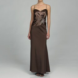 Ignite Evenings Women's Ruffle Collar Bolero Stretch Satin Evening Dress