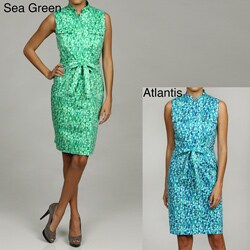 Calvin Klein Women's Belted Print Dress
