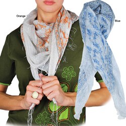 Floral Print Square Scarf (India)