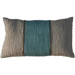 Jiti Pillows Beige and Aquamarine Bombay Monaco Decorative Pillow
