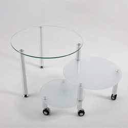 Polis Round Functional 3-tier Coffee Table 