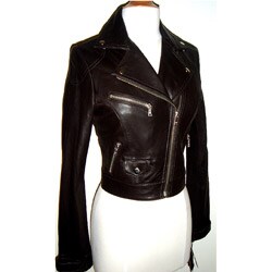 Knoles & Carter Women's Plus-size Leather Motorcyle Jacket