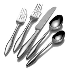 Calvin Klein 18/10 'Basso' Stainless Steel 5-piece Place Setting