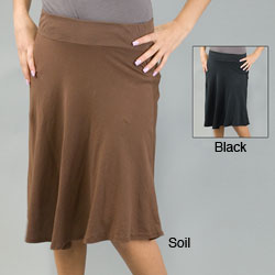 AtoZ Women's Cotton A-line Skirt