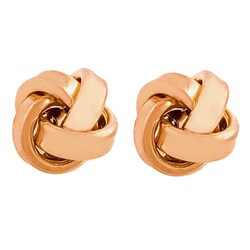 Pink Goldplated Sterling Silver Love Knot Earrings