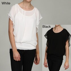 Grace Elements Women's Flutter Sleeve Top