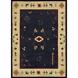 Impressions Dakota Navy Area Rug (3'3 x 4'11)