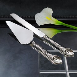 Calla Lily Cake Knife & Serving Set