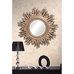 Beveled 34-inch Light gold Sun Mirror