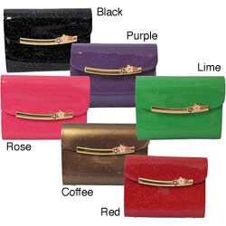 Amerileather Women's 'Pixy' Leather Speckled Tri-fold Wallet