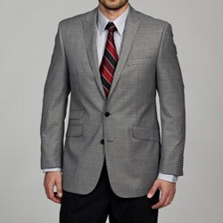 Ben Sherman Men's Black and White Houndstooth Slim-fit Sportcoat