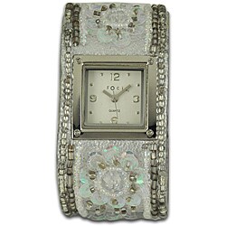 Foci Women's Handmade Silver Bangle Watch