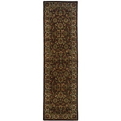Hand-tufted Brown Wool Area Rug (2'3 x 8)